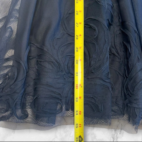 DB STUDIO Cocktail Dress Women’s Small 4/6 Navy Blue Sweetheart Sheer Illusion - Picture 10 of 15